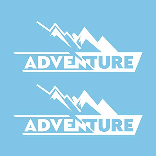 Autodomy Adventure Motorradkoffer Off Road Sport Trail 4x4 Aufkleber 2 Stück | Aufkleber Motorrad oder Auto | 4x4 Aufkleber Off Road Weiß von AUTODOMY