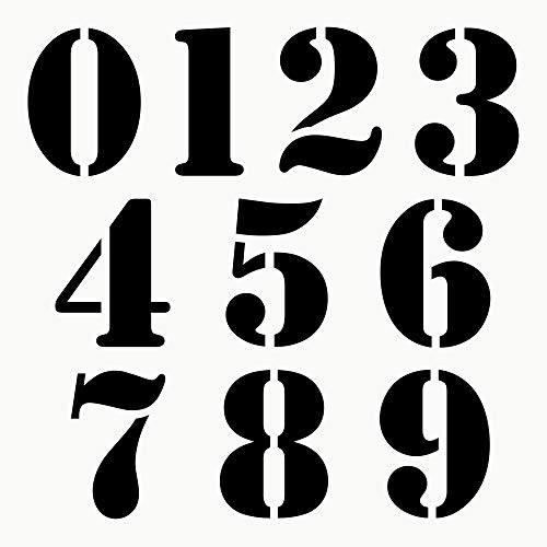 Autodomy Motorrad Motocross Nummer 10 Stücke Racer Vintage Retro | Startnummer Aufkleber Sie widerstehen Regen und Sonne | Vinyl Number Stickers Schwarz von AUTODOMY
