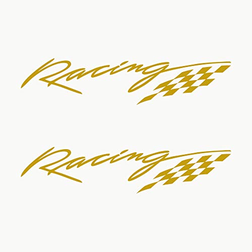 Autodomy Sport Tuning JDM OEM Rally Aufkleber Auto 2 Stück | Racing Sticker Motorrad Widerstandsfähig gegen Regen und Sonne | Racing Aufkleber (Gold) von AUTODOMY