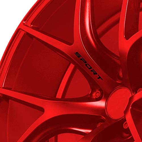 AUTODOMY Sport Rückspiegel Aufkleber Auto Tuning Racing Stripes Räder 6 Stück | Felgen Aufkleber für Auto oder Motorrad | Aufkleber Racing Schwarz 10x0,8 cm von AUTODOMY