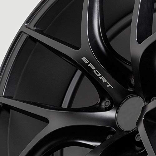 AUTODOMY Sport Rückspiegel Aufkleber Auto Tuning Racing Stripes Räder 6 Stück | Felgen Aufkleber für Auto oder Motorrad | Aufkleber Racing Silber 10x0,8 cm von AUTODOMY