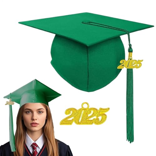 AUTOECHO Abschlusshüte, Abschlusskappen 2025 - Bequeme verstellbare Junggesellenhelme mit Jahrplatte,Highschool -Abschluss -Souvenirs, College -Vorräte für Halloween, Cosplay, Fotografieren von AUTOECHO
