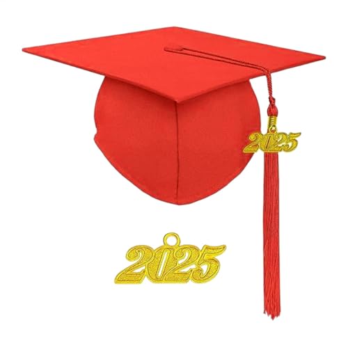 AUTOECHO Abschlusskappen 2025, Grad Caps | Bequeme verstellbare Junggesellenhelme mit Jahrplatte,Highschool -Abschluss -Souvenirs, College -Vorräte für Halloween, Cosplay, Fotografieren von AUTOECHO