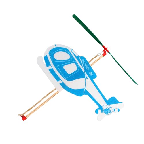 AUTOECHO Flying Helicopter Toy, Kleinkindhubschrauber -Spielzeug | Gummiband mit Antrieb Hubschrauber,Flugzeugbaugruppe Playset für Alter 4-12 Anfänger Hobbyisten Sammlerstücke von AUTOECHO