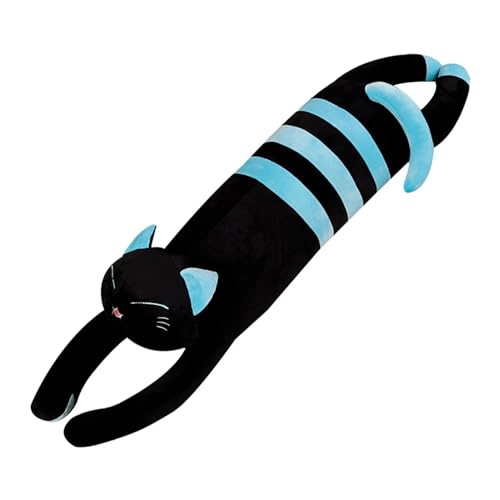 AUTOECHO Langes Schlafkissen,Gefüllter Plüsch im Katzen-Design | Tragbares Plüschtier in Katzenform für Kinder, Geburtstagsgeschenke für Kinder von AUTOECHO