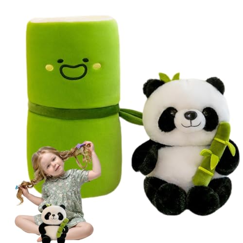AUTOECHO Panda Stofftier,Panda Plüschtier | Tierkissen Panda Umarmungsspielzeug Plüschpuppe | Raumdekoration, realistische, lustige Kollektion für Wohnzimmer, Kinderzimmer, Autozimmer von AUTOECHO