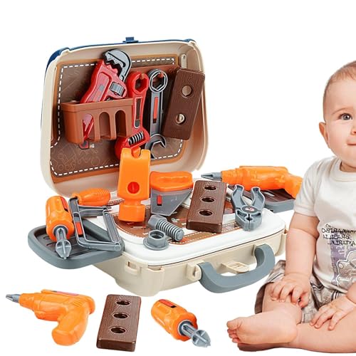 AUTOECHO Rollenspiel-Baukasten, Werkzeugset für Kinder - Spielzeug für Kleinkinder,STEM-Pädagogisches Spielzeugwerkzeug mit Werkzeugkasten und elektronischem Spielzeug für den Weihnachtsgeburtstag AUTOECHO Rollenspiel-Baukasten, Werkzeugset für Kinder - Spielzeug für Kleinkinder,STEM-Pädagogisches Spielzeugwerkzeug mit Werkzeugkasten und elektronischem Spielzeug für den Weihnachtsgeburtstag von AUTOECHO