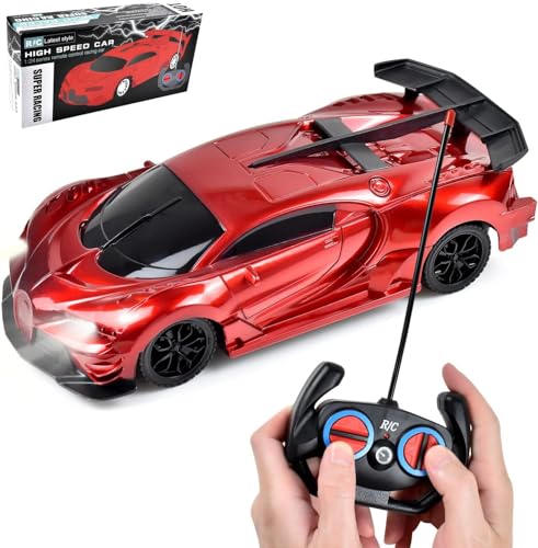 AUTOMP Ferngesteuertes RC-Auto, 1:24 Hochgeschwindigkeits-Spielzeug mit LED-Lichtern, Geschenk für Kinder ab 3 Jahren von AUTOMP