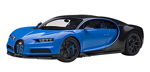 AUTOart Bugatti Chiron 2019 blau Carbon Modellauto 1:18 von AUTOart
