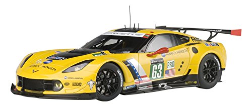 AUTOart – Corvette C7R GTE Pro LE Mans 2016 Chevrolet Fahrzeug Miniatur, 81605, gelb/schwarz, Maßstab 1/18 von AUTOart