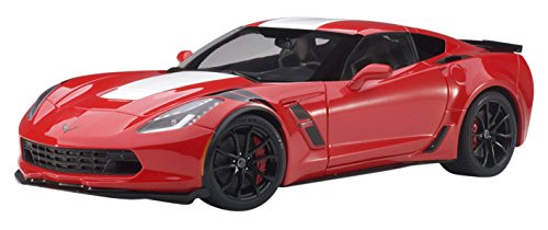 AUTOart – Miniatur Auto Chevrolet Corvette C7 Grand Sport 2017 Maßstab 1/18, 71274, rot/weiß von AUTOart