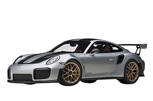 AUTOart Porsche 911 (991.2) GT2 RS Weissach Package 2017 Silber Modellauto 1:18 von AUTOart