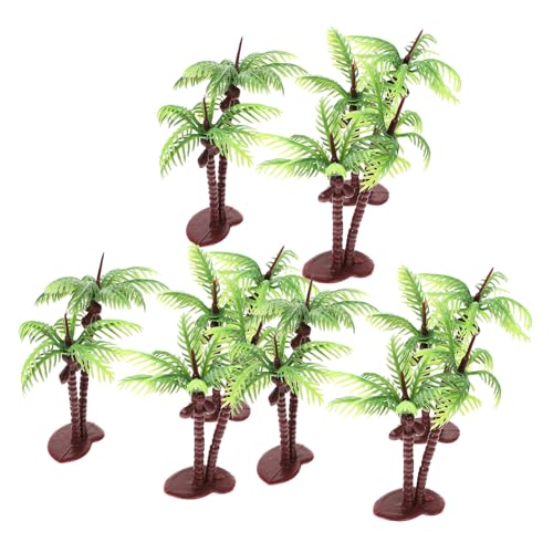 AUTSUPPL 10 Stück Teiliges Miniatur kokosnussbäume aus Kunststoff Detailgetreue Sandtisch Dekoration Lebensechte Modellbäume für DIY Landschaftsgestaltung Kompakt und Vielseitig für Garten von AUTSUPPL