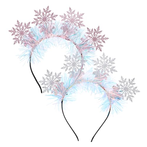AUTSUPPL 2 Stk. Weihnachtlicher Schneeflocken Haarreif Glitzerndes Stirnband aus Weichem Filz Leicht und Bequem Robustes Weihnachtskopfschmuck für Party Geburtstag und Silvester AUTSUPPL 2 Stk. Weihnachtlicher Schneeflocken Haarreif Glitzerndes Stirnband aus Weichem Filz Leicht und Bequem Robustes Weihnachtskopfschmuck für Party Geburtstag und Silvester von AUTSUPPL