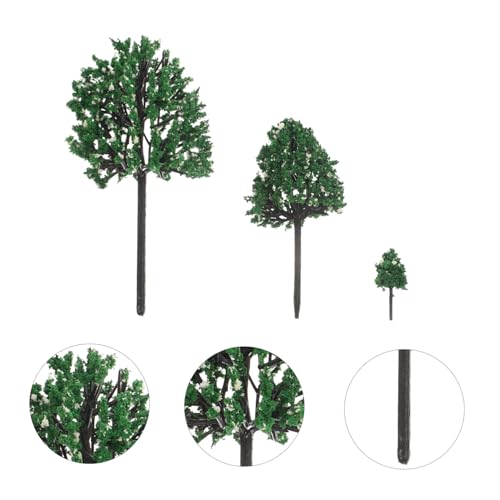 AUTSUPPL 24 Stück Teiliges Miniaturbaum Modellbau Realistische Künstliche Bäume für Modelleisenbahn Sandtisch Dekoration DIY Landschaftsgestaltung Bäume für Architektur und Dioramen von AUTSUPPL