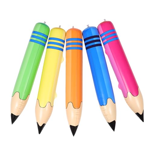 AUTSUPPL 5 Stück Teiliges Aufblasbares Riesen Bleistift aus PVC Leicht und Tragbar Multifunktional als Hammer Hantel und Sportrequisite Sicher für Kindergarten und Schulfeiern AUTSUPPL 5 Stück Teiliges Aufblasbares Riesen Bleistift aus PVC Leicht und Tragbar Multifunktional als Hammer Hantel und Sportrequisite Sicher für Kindergarten und Schulfeiern von AUTSUPPL