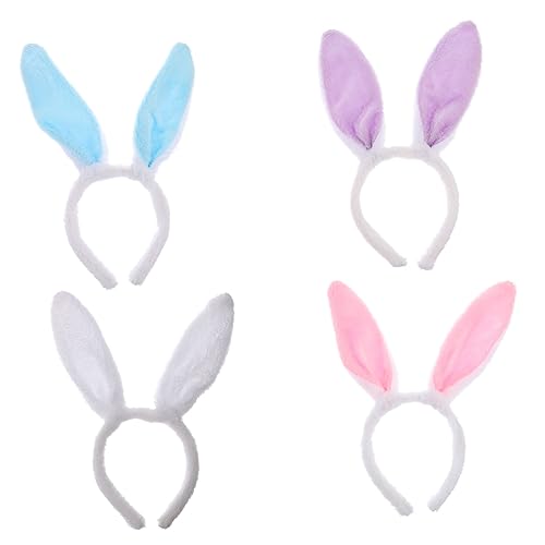 AUTSUPPL 5 Stück Teiliges Plüsch Hasenohren Haarband Niedlicher Osterhasen stirnband Haarschmuck für Mädchen Weich Bequem Wiederverwendbar für Osterfest und Kostüm Vielseitig und Leicht von AUTSUPPL