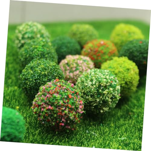 AUTSUPPL 50 Stück Miniatur Pflanzenkugeln Bunte Künstliche Sträucher für Sandtisch Modellbau Landschaft Mikro Landschaftsdekor Langlebige Kunststoffblumen Dekorative Vegetationsgruppen von AUTSUPPL