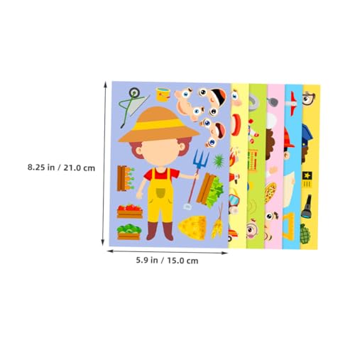 AUTSUPPL 6 Sätze Teiliges Career Dress Up Puzzle Bunte DIY Aufkleber für Motorische Fähigkeiten Eltern Junge Mädchen Interaktion Lernspiel für Schule Zuhause Geburtstag AUTSUPPL 6 Sätze Teiliges Career Dress Up Puzzle Bunte DIY Aufkleber für Motorische Fähigkeiten Eltern Junge Mädchen Interaktion Lernspiel für Schule Zuhause Geburtstag von AUTSUPPL