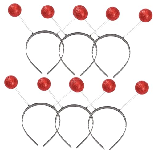AUTSUPPL 6 Stück Teiliges Glitzer Haarband mit Lustigem Schaumstoff pinkball Federleichte Elastische Frühlings stirnbänder für Damen für Party accessoires und Auffällige Foto requisiten von AUTSUPPL