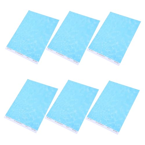 AUTSUPPL 6 Stück Teiliges Wasserwellen Aufkleber Wasserwelleneffektfolie für Miniaturlandschaften Flexible UV beständige Wassertextur deko für Modellbau Sandtische Außenbereich Teiche von AUTSUPPL
