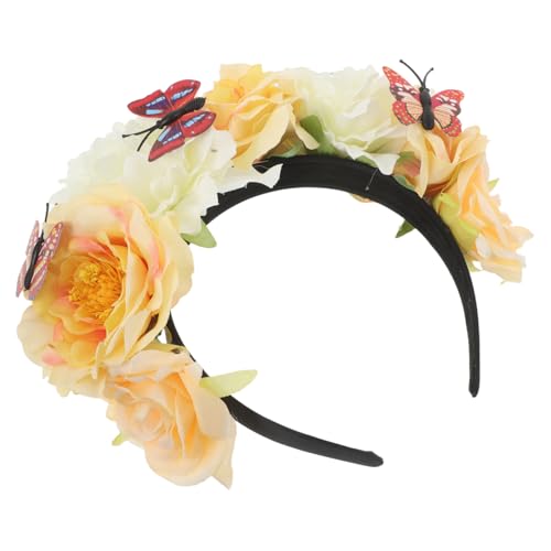 AUTSUPPL Halloween Blumen Schmetterling Stirnband: Krone Kostüm Accessoire - Tag Toten Mexikanisches Kopfstück - Stylische Partykleidung von AUTSUPPL