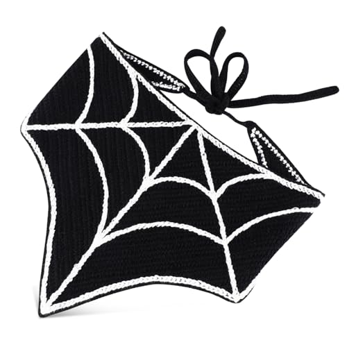 AUTSUPPL Halloween Kopftuch Damen Spinnennetz Dreieckstuch Handgeknotet Verstellbar Atmungsaktiv Leicht Halloween Accessoire AUTSUPPL Halloween Kopftuch Damen Spinnennetz Dreieckstuch Handgeknotet Verstellbar Atmungsaktiv Leicht Halloween Accessoire von AUTSUPPL