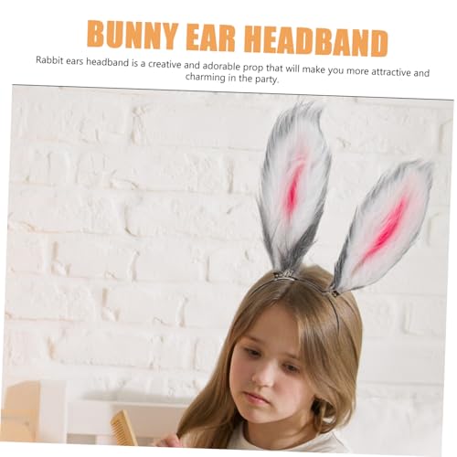 AUTSUPPL Hasenohren Haarreif Plüsch Bunny Ears Stirnband Cosplay Kostüm Accessoire für Damen und Mädchen Ostern Halloween Party von AUTSUPPL