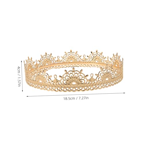 AUTSUPPL Herren Königskrone Stirnband Vintage Königliches Kostüm Zubehör Leichtes Elegantes Haarschmuck für Cosplay Halloween Karneval Party von AUTSUPPL