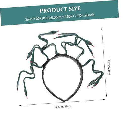 AUTSUPPL Medusa Cosplay Kopfhaarreif Schlangenkopf Stirnband Grün Komfortabler Sitz Robustes Material Geeignet für Teens für Party Halloween und Kostümzubehör von AUTSUPPL