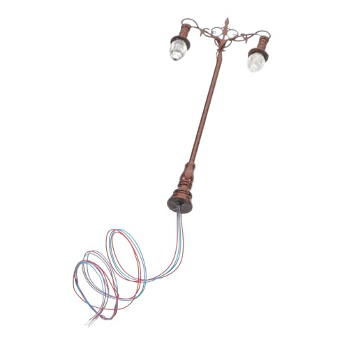 AUTSUPPL Miniatur gartenlampe Wandlampe in Antikbronze mit Warmweißem Licht Dekoratives Mini Haus Zubehör für Sandtisch Puppenhaus und DIY mikrolandschaften von AUTSUPPL