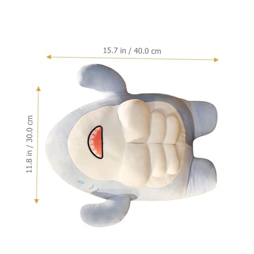AUTSUPPL Muskel Shark Plüschtier Blau Weiches Kuscheltier für Schlafkissen Dekoratives Haifisch Stofftier für Zuhause und Schule von AUTSUPPL