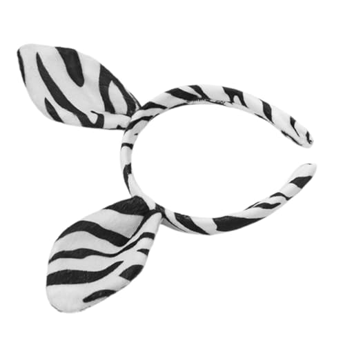AUTSUPPL Zebra Ohr Stirnband für Halloween Karneval Verspieltes Kostüm Accessoire mit Tierohren für Partys und Feierlichkeiten Bequem und Auffällig für Damen von AUTSUPPL