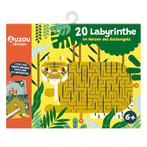 Auzou 20 Labyrinthe im Herzen des Dschungels von Huch & Friends