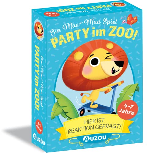 AUZOU 405019 Party im Zoo Mau-Spiel Animals Familienspiel-Beobachtung und Reaktion von Huch & Friends