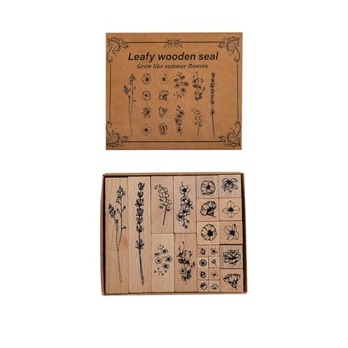AUklOPVZZ 22 teiliges schneidbares Stempelset. Gestalten Sie Designs ganz einfach individuell. Vintage Stempel aus Holz. Auf Holz montierte Stempel, B AUklOPVZZ 22 teiliges schneidbares Stempelset. Gestalten Sie Designs ganz einfach individuell. Vintage Stempel aus Holz. Auf Holz montierte Stempel, B von AUklOPVZZ