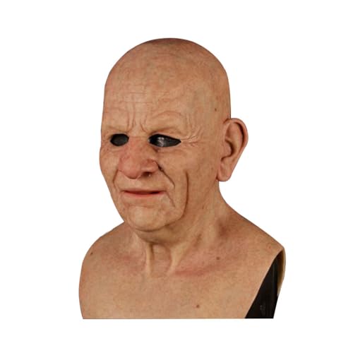AUklOPVZZ Halloween Horror Maske, ungiftig, einfach zu tragen, breite Anwendung, Latex Halloween Latex Vollmaske, Halloween Kopfbedeckung von AUklOPVZZ