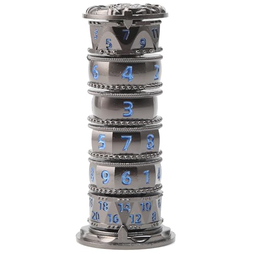 DND Fingerspitzen-Spinner-Würfel, polyedrisches rotierendes Metallwürfel-Set für Dungeons and Dragons Rollenspiele, Brettspiel (Blau) von AVACOME