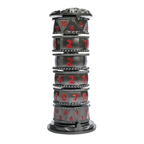 DND Fingerspitzen-Spinner-Würfel, polyedrisches rotierendes Metallwürfel-Set für Dungeons and Dragons Rollenspiele, Brettspiel (rot) von AVACOME