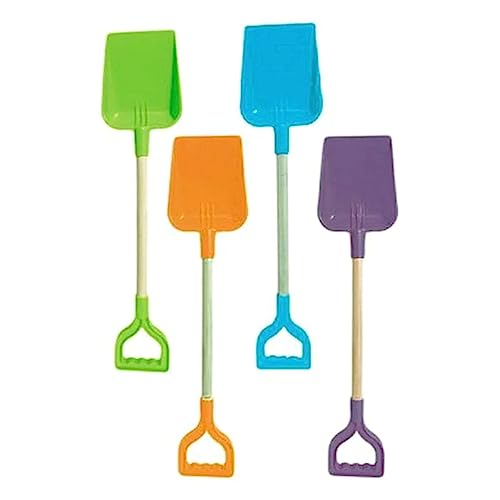 AVC 16076 Schaufelstiel Holz 56 cm Beachseries, Grün, Gelb, Hellblau, Violett von AVC