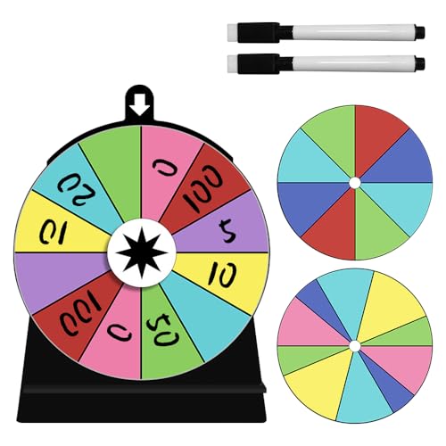 Glücksrad Zum Drehen, 15 x 20cm Glücksrad zum Selbstgestalten mit 3 Drehrad und 2 Markierungsstift Glücksrad Spielzeug mit Ständer Abnehmbarer Spinnings Prize Wheel für Messepartys, Kneipenkarneval Glücksrad Zum Drehen, 15 x 20cm Glücksrad zum Selbstgestalten mit 3 Drehrad und 2 Markierungsstift Glücksrad Spielzeug mit Ständer Abnehmbarer Spinnings Prize Wheel für Messepartys, Kneipenkarneval von AVCXEC