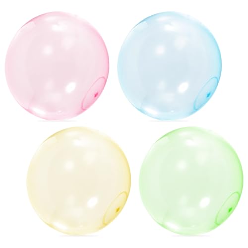 4 Stück Transparenter Wasserblasenball, 70 cm Transparenter Hüpfballon, Aufblasbarer Wasserball, Transparent Inflatable Wasserball, Luftballons Aufblasbarer, Reusable Water Balloons für Pool Garten 4 Stück Transparenter Wasserblasenball, 70 cm Transparenter Hüpfballon, Aufblasbarer Wasserball, Transparent Inflatable Wasserball, Luftballons Aufblasbarer, Reusable Water Balloons für Pool Garten von AVCXEC