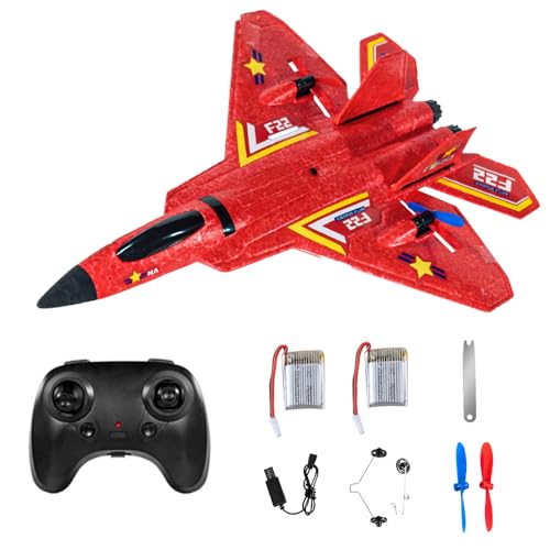 AVCXEC RC Flugzeug, 2.5 CH Ferngesteuertes Flugzeug, 2.4 GHz RC Flugzeug RTF, Flugzeug Spielzeug Ferngesteuert, Flugzeug Ferngesteuert für Anfänger, Kinder und Erwachsene (Rot) von AVCXEC