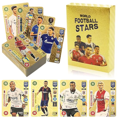 AVCXEC World Cup Fußball Star Karte, 55 Stück Fussball Karten, Fußball Star Karten, UEFA Champions League Fußballkarten, Fußball Sammelkarte, Kinder zum Sammeln von Karten für Fans Teenager Erwachsene AVCXEC World Cup Fußball Star Karte, 55 Stück Fussball Karten, Fußball Star Karten, UEFA Champions League Fußballkarten, Fußball Sammelkarte, Kinder zum Sammeln von Karten für Fans Teenager Erwachsene von AVCXEC