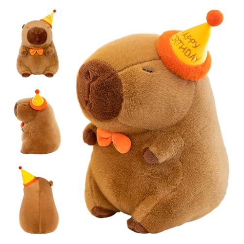 Capybara Plüschtier, 23cm Niedliche Capybara Kuscheltier mit Geburtstag Stofftier Capybara Kuscheltier Tierkissen Plushie Niedlichen Capybara Plushies Simulation Tier Capybara Puppen (Geburtstag Hut) Capybara Plüschtier, 23cm Niedliche Capybara Kuscheltier mit Geburtstag Stofftier Capybara Kuscheltier Tierkissen Plushie Niedlichen Capybara Plushies Simulation Tier Capybara Puppen (Geburtstag Hut) von AVCXEC
