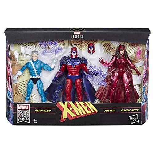 Exklusive 15 cm große Marvel Legends Serie Family Matters 3er-Pack mit Magneto, Quicksilver und Scarlet Witch Action-Figuren von AVENGERS