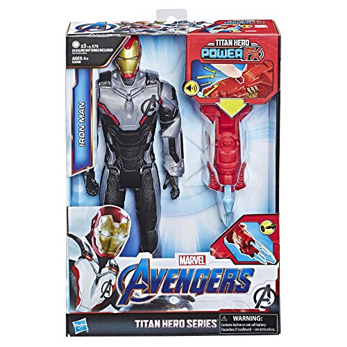 Marvel Avengers Avengers Endgame Titan Power FX Figur - Iron Man und Power Pack - 30 cm spricht Französisch - Avengers Spielzeug von AVENGERS