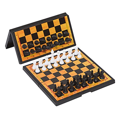 WIPPWER Hochwertiges magnetisches Schachspiel, 12 Zoll große tragbare Schachkammer mit Klappbrett, for Kinder, Anfänger, Studenten, Erwachsene jeden Alters(White+Black,Medium) von AVFORA
