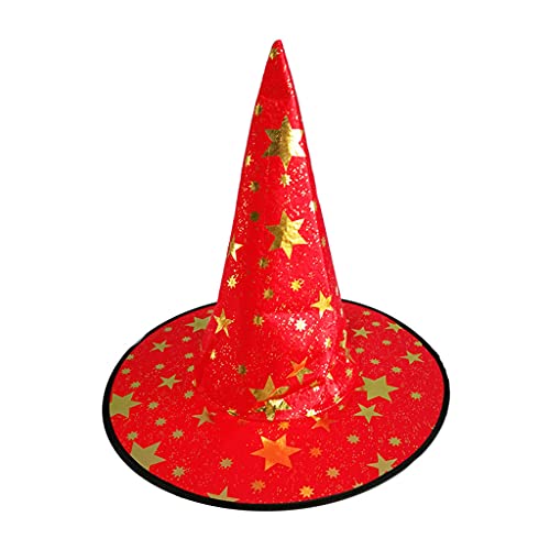 AVKGCZ Halloween Bronzing Hexe Zauberer Hut Kopfbedeckung Maskerade Peaked Cosplay Requisiten Dekoration Verkleidung Party Kostüm von AVKGCZ