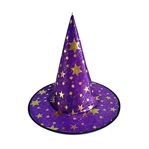 AVKGCZ Halloween Bronzing Hexe Zauberer Hut Kopfbedeckung Maskerade Peaked Cosplay Requisiten Dekoration Verkleidung Party Kostüm von AVKGCZ